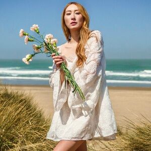 Alyssa Nicole White Bell Sleeve Dress